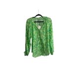 Hale Bob NWT  Womens Green Clover Top Size M Photo 2