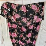 BP  Womens Pink Floral Rose Print Midi Slit Cocktail Dress Wedding Guest Size M Photo 3