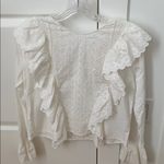 ZARA  white eyelet blouse Photo 2