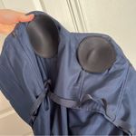 Dessy Collection Navy Blue Satin Bridesmaid Wedding Guest Dress Size 4 Photo 3