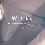 Wilo Size Small Brown Cream VNeck Crossed Back Bra Athletic Workout Photo 3