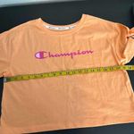 Champion NWT Logo Orange Spellout Cropped Tee Photo 5