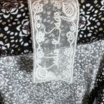 Sadie & Sage black and pink print open back wrap top romper size small Photo 4