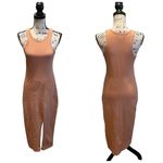 CLEO + WOLF Split side tank midi dress Beige Khaki Size Small Sleeveless NWOT Tan Photo 8