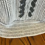 Pink Rose Soft Comfy Crochet Cardigan Sweater Long Gray White Blend Photo 9