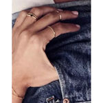 Boutique NEW Dainty Gold Plated Sterling Black Synthetic Diamond‎ Ring, Size 6 Photo 15