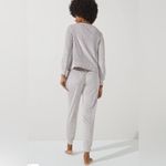 SOMAWKND Sunday Velour Lounge grey and white polka dots pants sz medium Photo 6