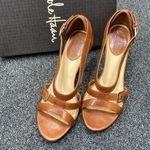 Cole Haan carma air hi heels sandal strappy Woodbury brown tan 7.5 Photo 2