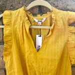 BB Dakota NEW  Revolve Are You Frill Top Yellow Size Small NWT Flirty Ruffle Photo 3