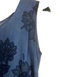 Vtg Ship n Shore Maxi Dress Blue Floral Paisley Border Size Large‎ Made in USA Photo 4