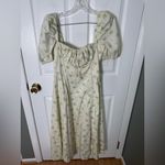 House Of CB Tallulah Ivory Floral Puff Sleeve Midi Dress XL Photo 2