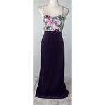 JM Collection Women’s Whimsy Dark Purple Maxi Skirt SMALL Photo 1