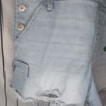 No Boundaries  Hippie Denim Overalls Shorts With Embroidered Flowers Size L Photo 5