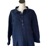 Free People NWOT X Free- Est Checkin' Mini Dress / Tunic Top Blue Oversize Photo 6