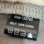 Porter Collective Denim Knit Bomber Sweater Jacket Taupe Cream Small Gray Photo 9