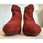 Impo  Booties Red Faux Suede Tootie Heels Buckle Ankle Boots Shoes Size 10M Photo 7