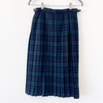 Pitlochry Kilt 100% Pure New Wool Pleated Skirt Scotland in Green Blue Size 12 Photo 7