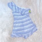 BB Dakota  blue striped one shoulder romper size 8 new with tags Photo 8