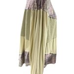 POL Pistachio and Cream Patchwork Knit Henley Top Photo 3