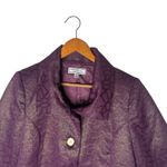 Simonton Says Purple Gold Metallic Button Front Blazer Jacket Size L Statement Size L Photo 4