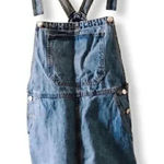 Bershka Blue Denim Jeans Overall Mini Skirt, Size M Photo 0