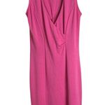 Venus Pink Sleeveles Rushed V-neck Mini Wrap Top Dress Cover Up size 8 Photo 0