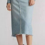Ralph Lauren Polo  Women's Light Wash Denim Slit Pencil Style Skirt Size 32 Photo 0