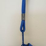 Vintage Toni blue genuine leather wristlet with bow. Photo 5