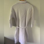 Women’s 100% Cotton White Waffle Knit Robe with Eyelet Accent Trim Size undefined Photo 1