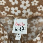 belle du jour  Flared Pants Medium Brown Floral Vintage Soft Knit Photo 4