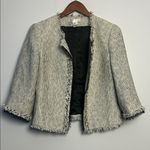 White House | Black Market | Black and White Tweed Jacket sz 8 Photo 0