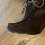 Ralph Lauren Lauren  Brown Suede Denver Wedge Booties - Size 5.5 Shoes Photo 6