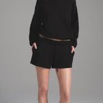 SKIMS  Cotton Fleece Classic Crewneck in Onyx, Size Medium Photo 0