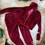 Fabletics Velvet Hoodie and Joggers in Deep Red Photo 0