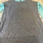 Banana Republic  Gray and Teal Women's Hooded Sweater Photo 2