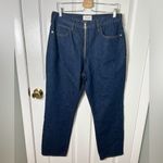 frame denim Frame Blue Cotton High Rise Le High Tight Straight Leg Exposed Zipper Jeans 32 Photo 2