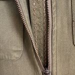 Idyllwind Olive Green Gold Stich Military Style Zip Jacket Medium Photo 4