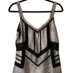 BKE  Boutique Metallic Gold & Black Lace Cut Out Top Size Medium Photo 0