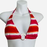 Tommy Hilfiger Watercolor Striped Bikini Swimsuit Top XS Magenta Pink NWT Photo 8