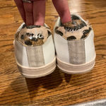 P448 Cheetah White Sneakers with Suede Upper Low-Top Design and Rubber Sole Photo 2