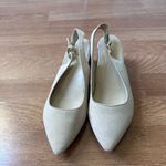 Bettye Muller  Cream Slingback Heels Photo 8