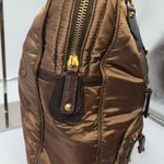 Tod's Tod’s Luna Large Handbag in Nylon‎ and Leather Bronze with Green bottom Photo 4