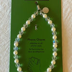 Kate Spade : Faux Pearl/Aqua Blue Bead Phone Charm Photo 0