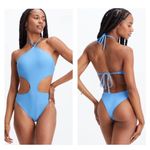 Fabletics  Cutout One-Piece Swimsuit Women’s Blue Island Resort NEW Photo 1