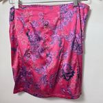 Free People Avas Printed Ruched Mini Skirt Deep Magenta Combo Pink Floral 8 Photo 2