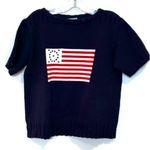 Liz Claiborne Vintage  Lizsport Sweater Flag Photo 0