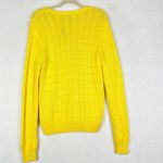 Ralph Lauren Polo  Cable Knit Cotton V-neck Sweater Size XL Yellow NWT Preppy Photo 1