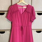 Rachel Parcell  autumn fuschia ruffle dress Photo 3