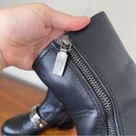 Alexander McQueen  • black calfskin boot chunky silver metal studded moto Photo 7