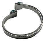 NEW Real Simple fashion silver and turquoise adjustable bracelet Blue Photo 6